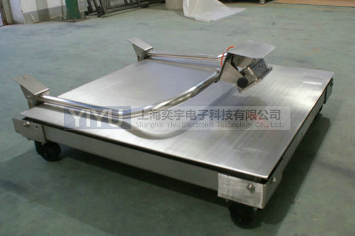 上海奕宇生产的移动式地磅，可选用不锈钢材质制作