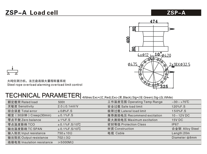 筒式ZSP-A500t传感器